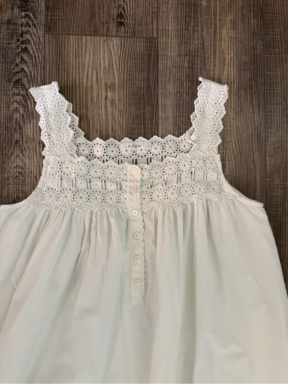 Doen White Nightgown *flawed - Picture 2 of 12